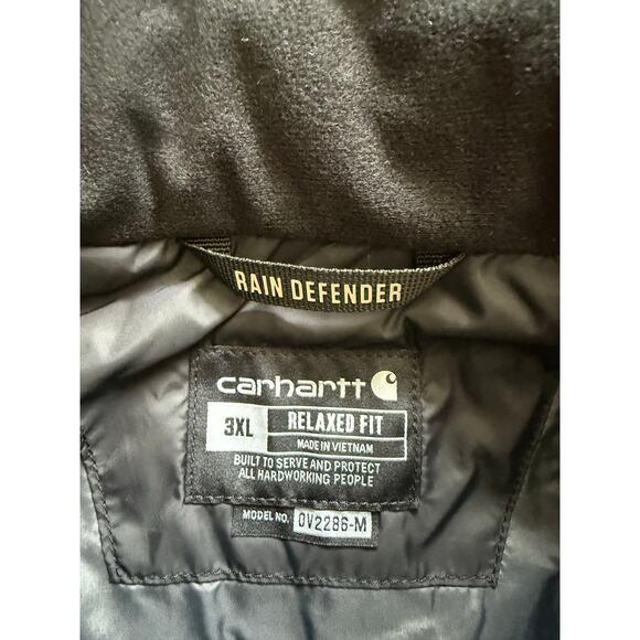 Carhartt Men’s Rain Defender Insulated Vest Lightweight Size 3XL Relaxed Fit NWT - Picture 5 of 11